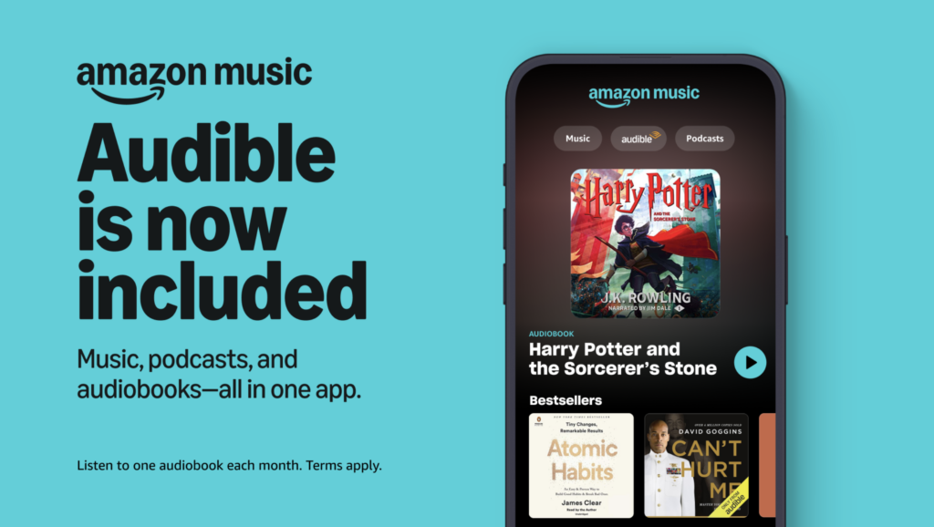 Audible is now included in Amazon Music. Listen to even more audiobooks!